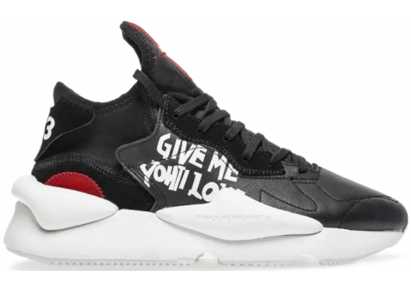 Кроссовки Adidas Y-3 Kaiwa черные с красным